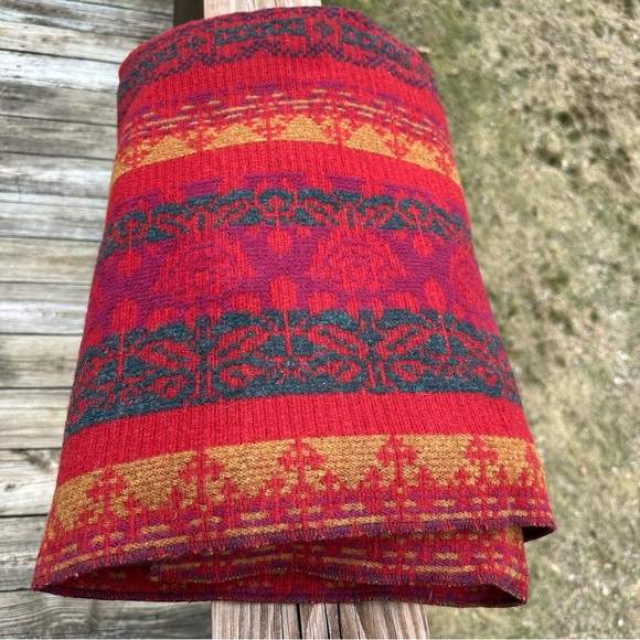 Woolrich Red and Blue Wool Blanket. Vintage. Dry clean - Picture 3 of 6